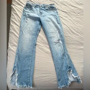 KanCan Light Blue Distressed Flare Jeans